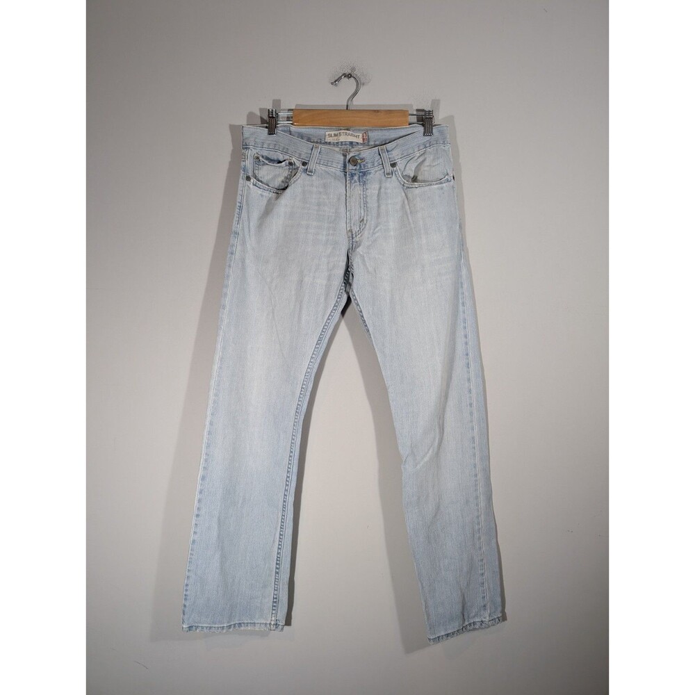 Levi's 514 Mens Jeans Slim Straight Light Wash Denim Sz 32x31 Classic Casual